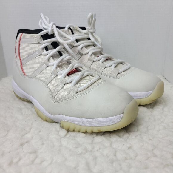 Nike Air Jordan 11 Retro Men's Size 11 Platinum Tint Red 2018 (378037-016) - Picture 1 of 12